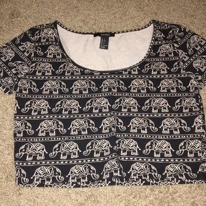 Forever 21 Elephant Crop Top
